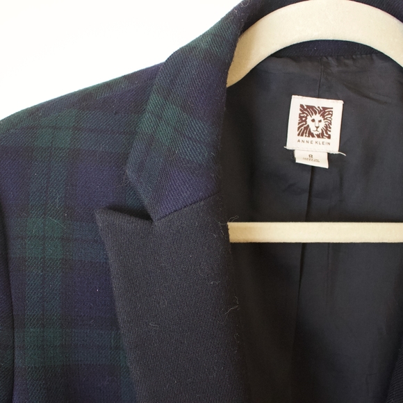 Vintage | Blue and Green Tartan Blazer - Picture 4 of 7